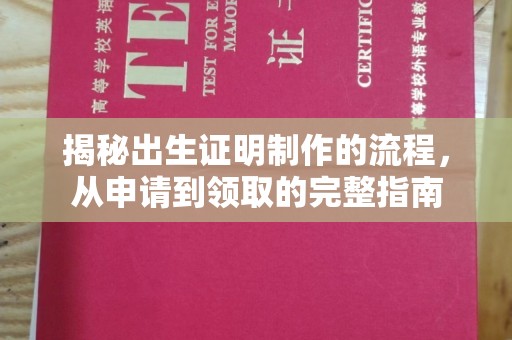 富锦揭秘出生证明制作的流程，从申请到领取的完整指南